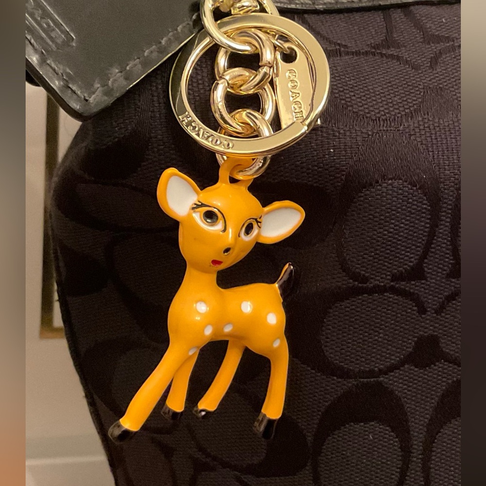 NWOT Yellow Deer Keychain / Bagcharm